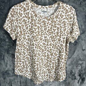 Old Navy Leopard Print Everywhere Short Sleeve T Shirt Women’s Medium